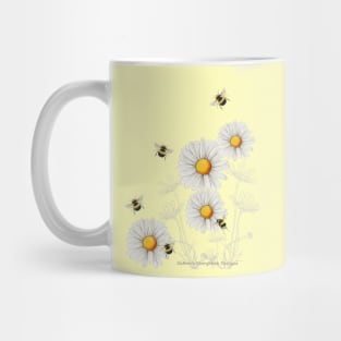 Daisy Flowers and Bee Design Mug